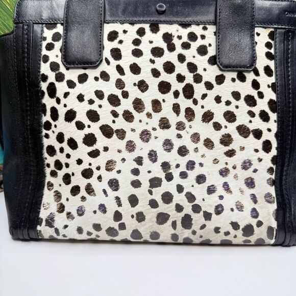 Chloé Alison East-West Tote – Pony Hair & Black Leather – Cream/Black - Picture 5 of 13
